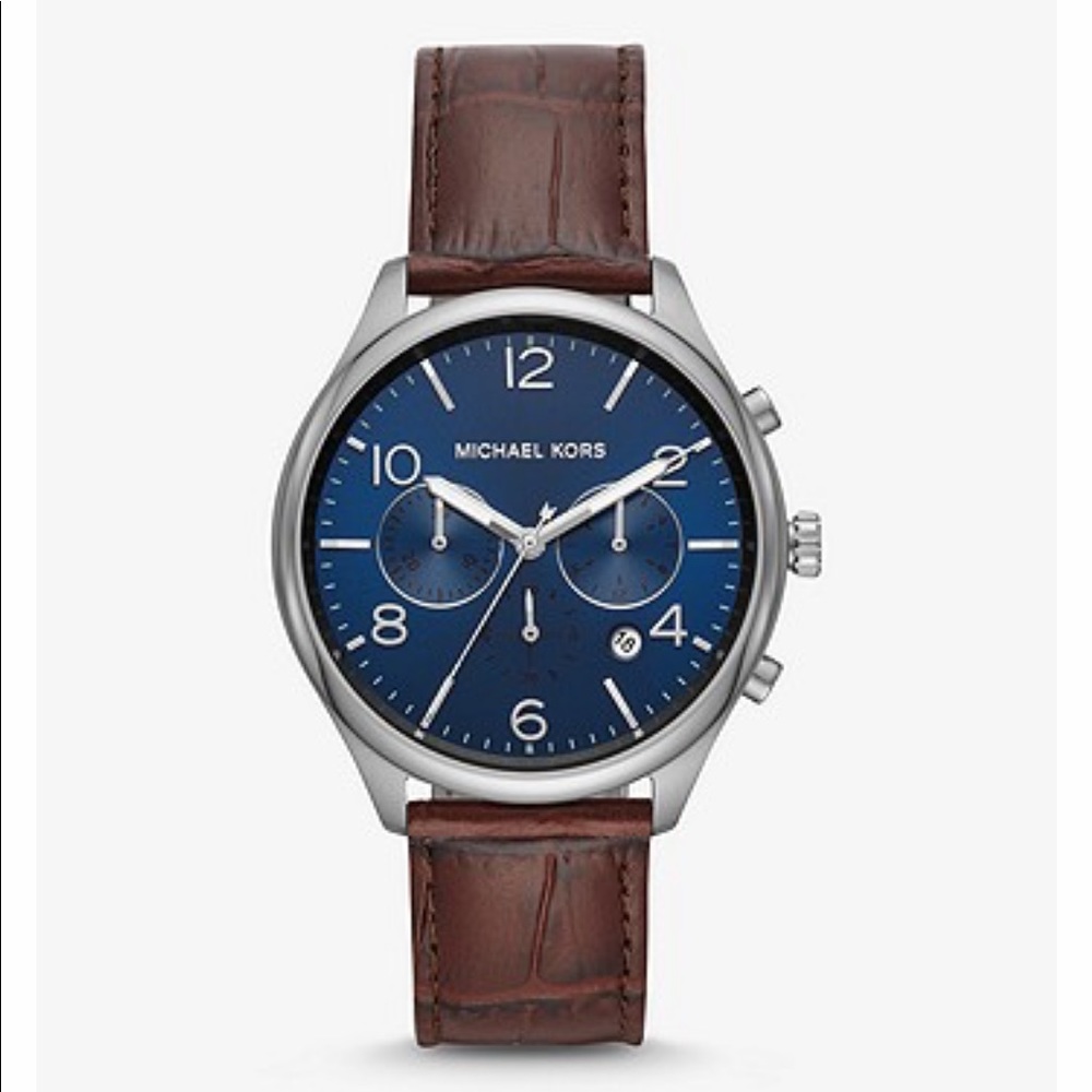 Michael Kors Merrick Leather Watch - NWT in Box